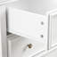 Commode blanche à 6 tiroirs spacieuse avec rangement pour commode moderne à 6 tiroirs et glissières en métal