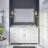 Domela 60" W x 22" x 35" H Single Sink Vanity with Power Bar and Drawer Organizer-1310606446