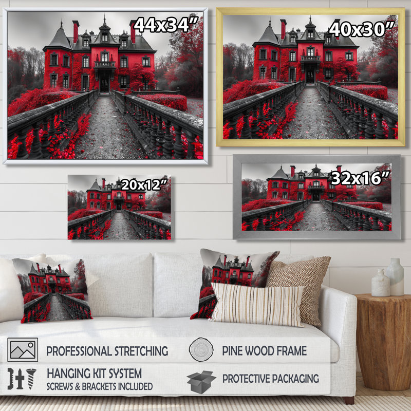 Forsman - Chateaus, impression d'art mural, H 12 po x l 20 po x P 1 po, Toile tendue