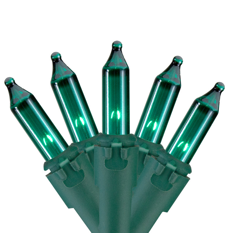 Mini Christmas Light Set - 17.25' Wire - 50 Ct, Teal