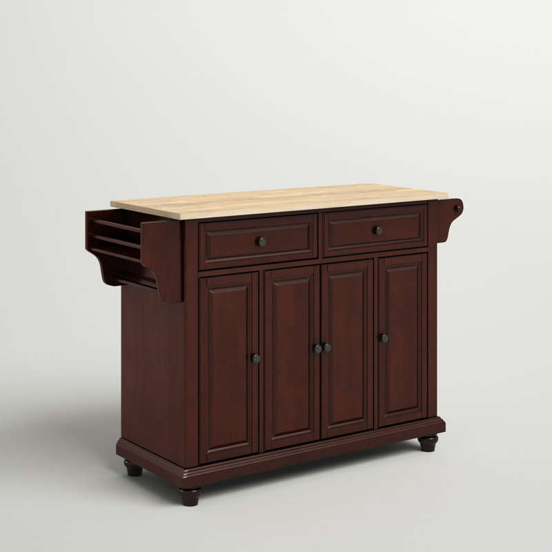 Van Kitchen Cart, Vintage Mahogany, Natural Wood