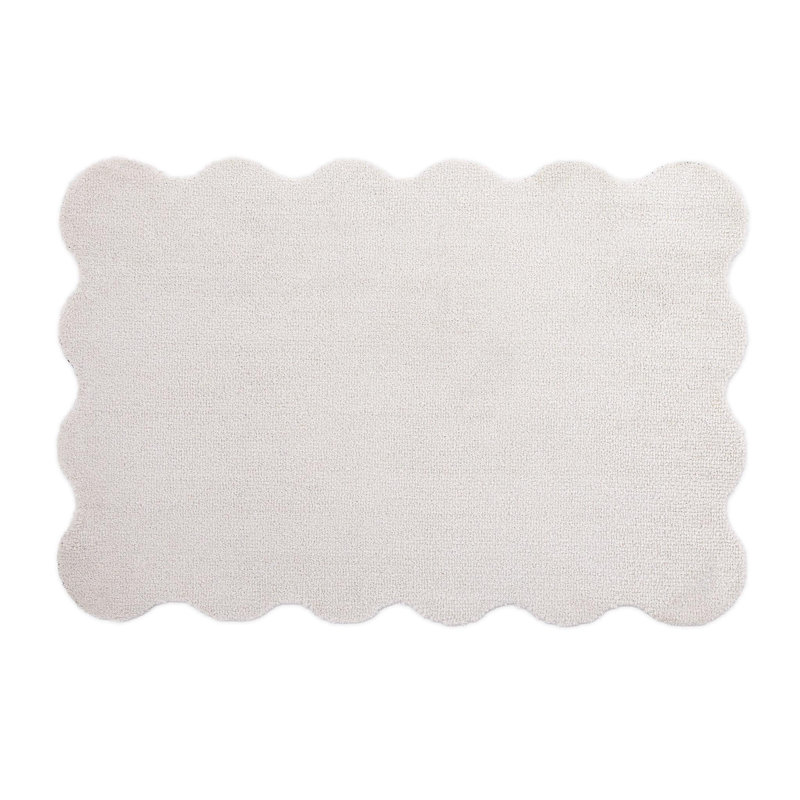 My Mat Soft Bathroom Scallop bath mat, Ivory