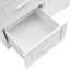 Tall And Wide Storage Cabinet With Doors For Bathroom/Office, Three Drawers, White