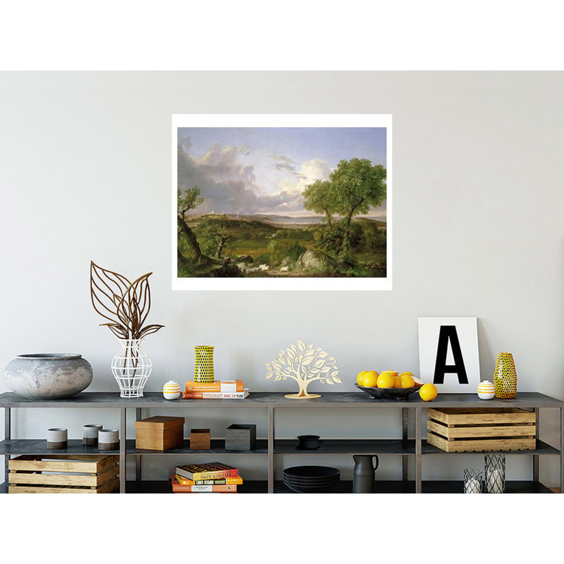 «View of Boston» par Thomas Cole - Estampe numérique, H 32 po x l 40 po