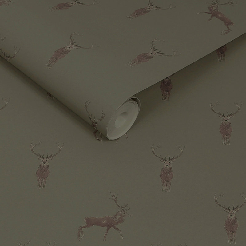  Papier peint gris anthracite Highland