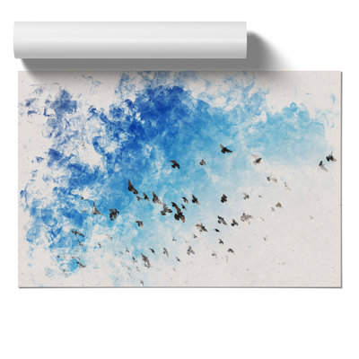 Flying Pigeons Watercolour - Frameless Print