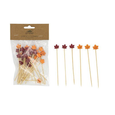 Bamboo Leaf Handle Cocktail Picks