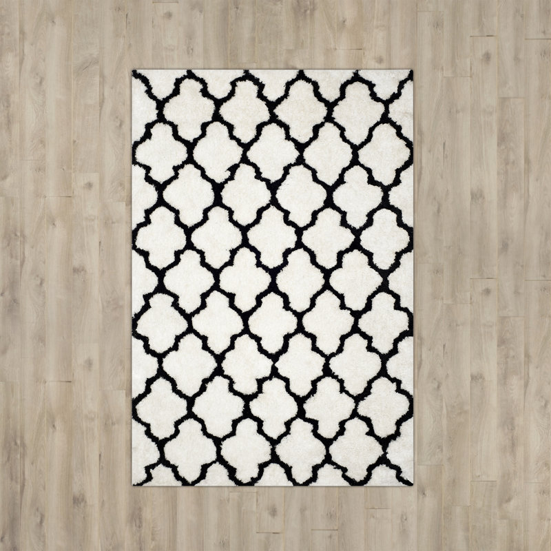 Tapis à poils longs touffeté à la main Rozanne, Rectangle 2 pi x 3 pi