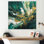 Green And Gold Serene Cascade I - Abstract Metal Wall Art Prints