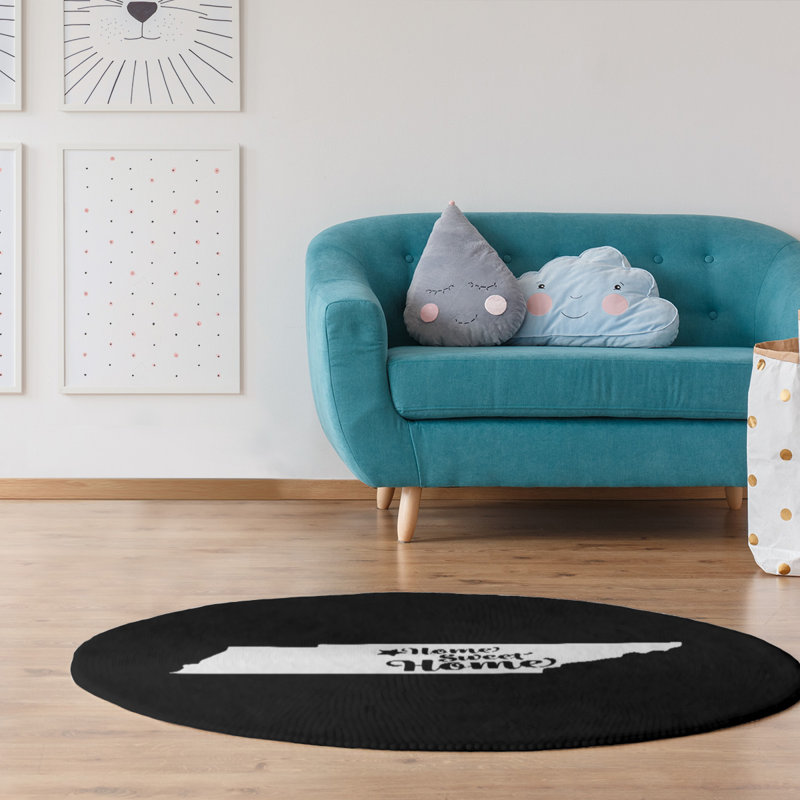 Tapis de poly-chenille en polyester home, Rond 5 pi