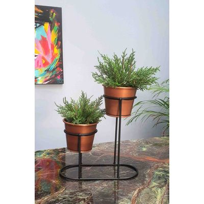 Pot à fleurs décoratif en métal