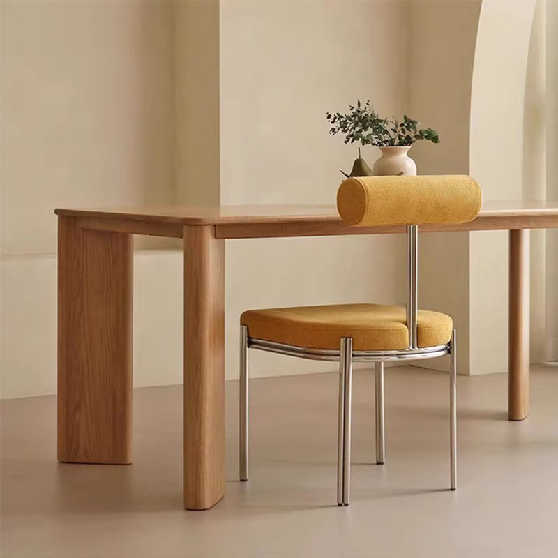 Ensemble de table de salle à manger simple en bois massif de style nordique, H 29,5 po x L 94,4 po x l 35,4 po