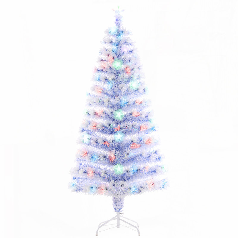 Arbre de Noël illuminé blanc / bleu de 5 pi de haut