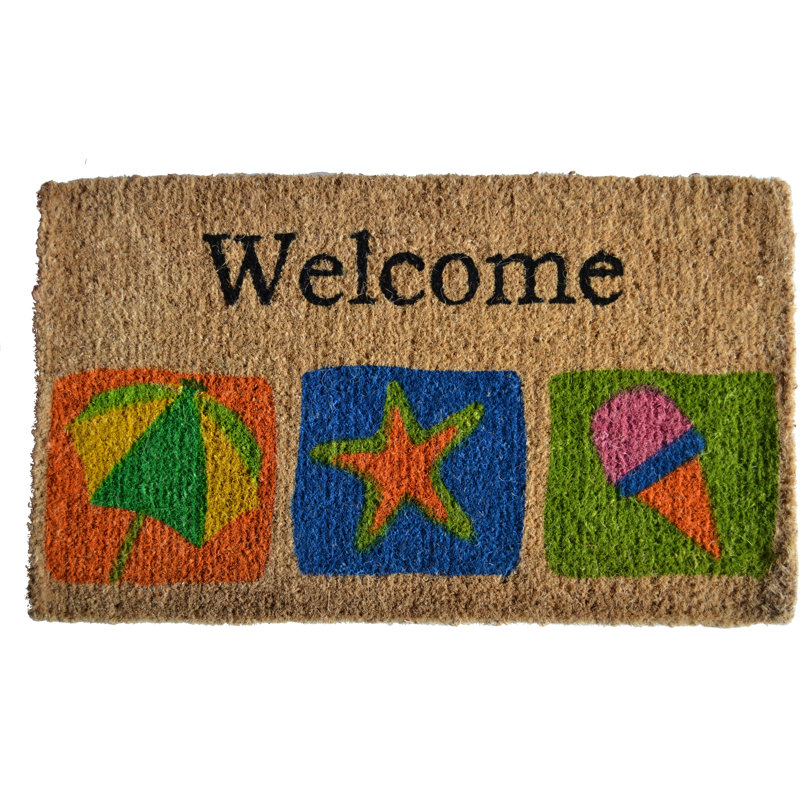 Tapis d'entrée antidérapant Gibson Welcome Beach 30 po x 18 po, Rectangle 1 pi 6 po x 2 pi 6 po