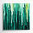 SciFi Binary code matrix rain Green Canvas Wall Art-1474537326