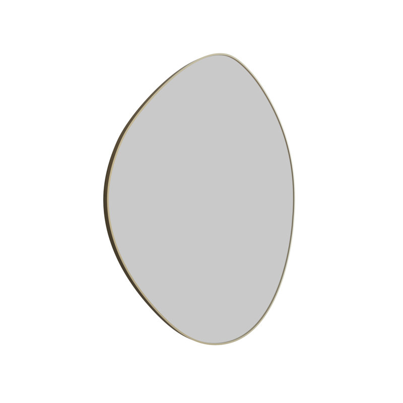 Wall Mounted Mirror, Oval, Satin Brass, 28" x 36"