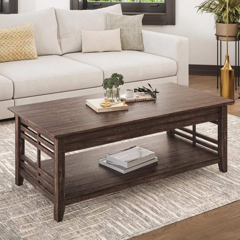 Table basse avec rangement Bovadilla L 47,72 po, Espresso