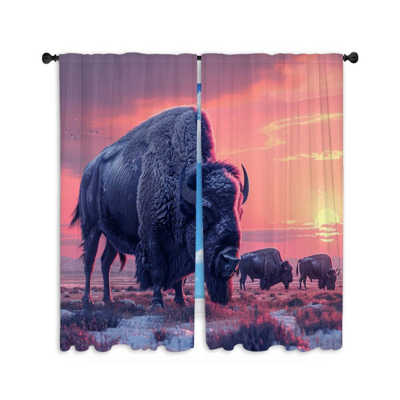 11932_Dimensions de rideaux de bison Sunset - 2 panneaux, L 40 po x L 63 po