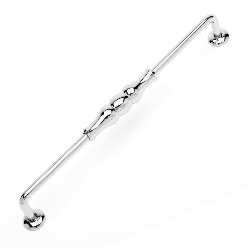 Poignée verticale perlée 8 po CP Series, Nickel poli