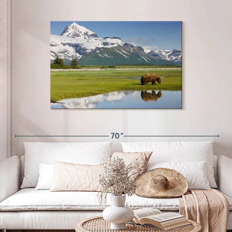 Alvord Katmai Grizzly Bear, 30" H x 45" W