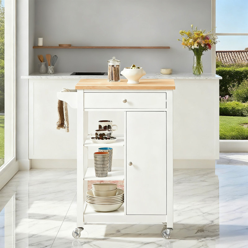 Kempton 68 cm W Kitchen Cart with Top
