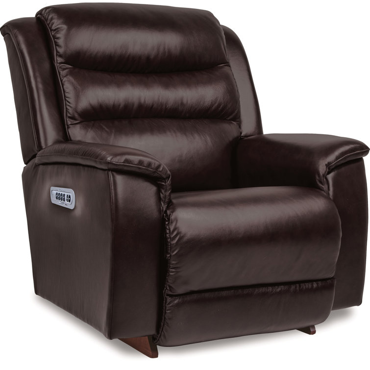 Redwood Oversized Leather Match Power Rocking Recliner with Memory Foam Cushion and Power Headrest and Lumbar