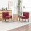 Fauteuil demi-tonneau rembourré Ezra-786368248