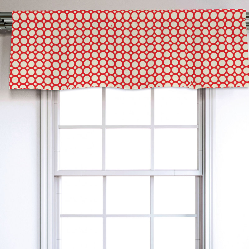Sateen Geometric Ruffled Window Valance