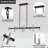 8 - Light Dimmable Industrial Linear Kitchen Island Chandelier With Metal Accents for Pool Table Dining Room-430712878-433209134