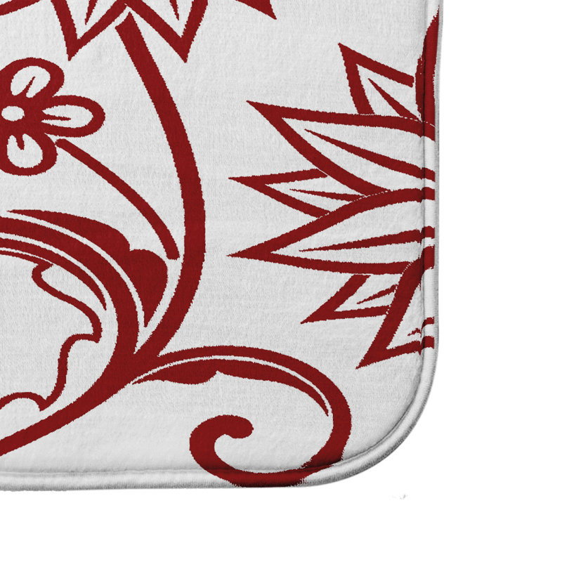 Tapis pour salle de bain Lower Failand, H 18 po x L 30 po, Rouge