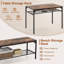 Ensemble de 4 tables de cuisine rectangulaires de style industriel avec banc et chaises