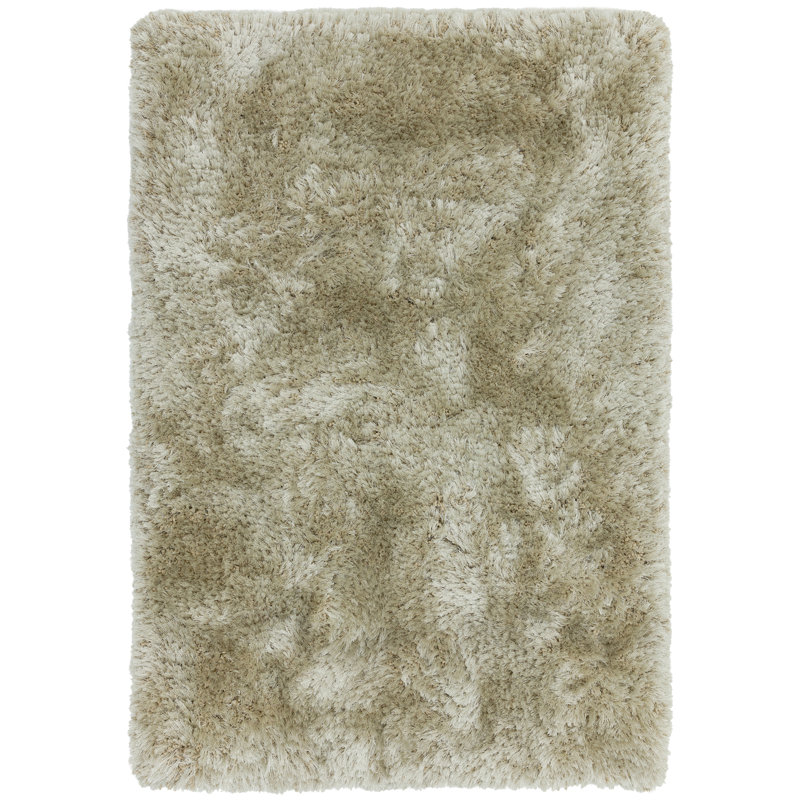 Plush Deep Pile Shaggy Pearl Rug, Rectangle 140 x 200cm
