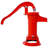 Operated 25 Ft. Antique Pitcher Hand Water Pump, Red