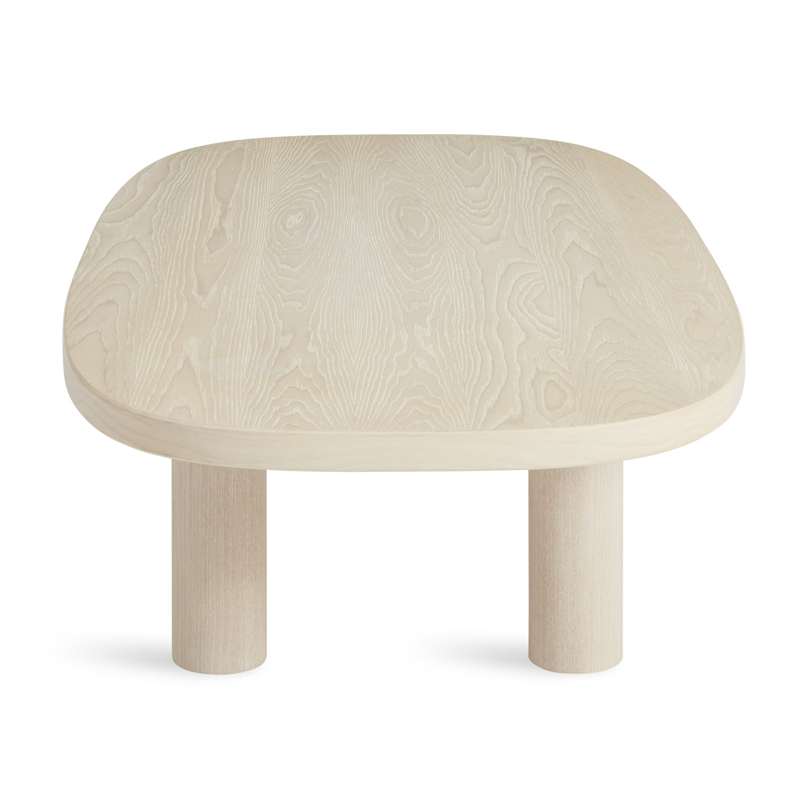 Good Times Solid Wood Single Coffee Table, Whitewashed Ash