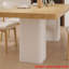 Ensemble de table à manger moderne en bois massif de style japonais-105325090