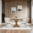Contemporary Round Dining Table Set With Upholstered Swivel Chairs-1624879194-1624879195-1624879193