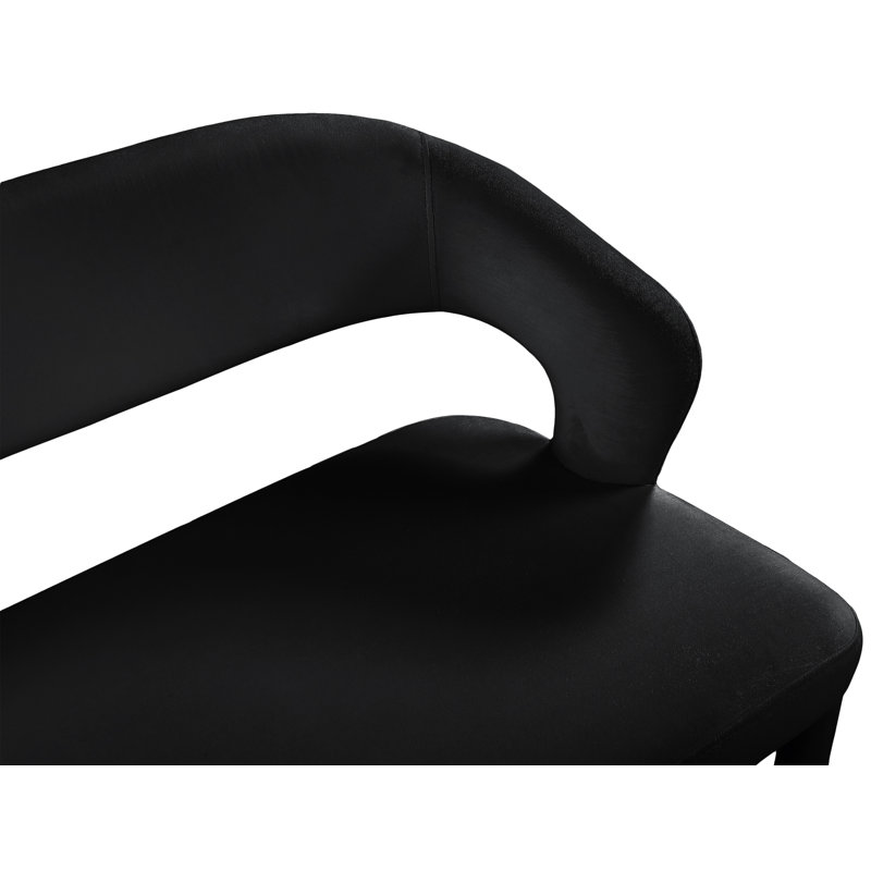 Destiny Velvet Bench, Black Velvet
