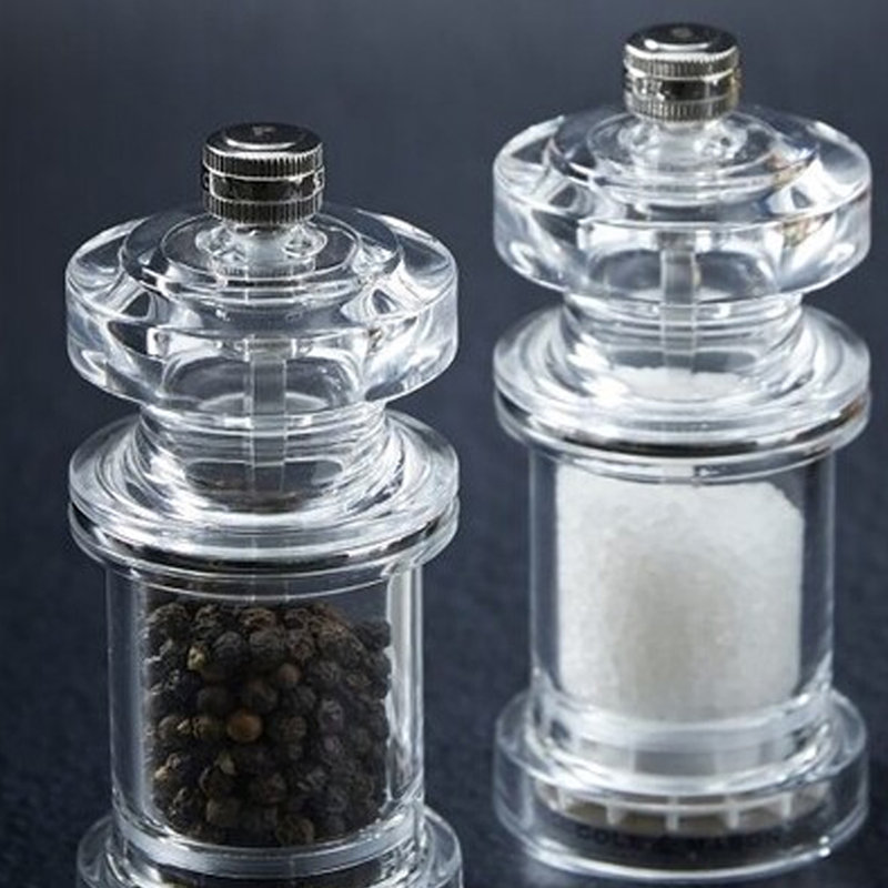 Cole & Mason Clear Acrylic Salt & Pepper Mill Set, 11.8cm