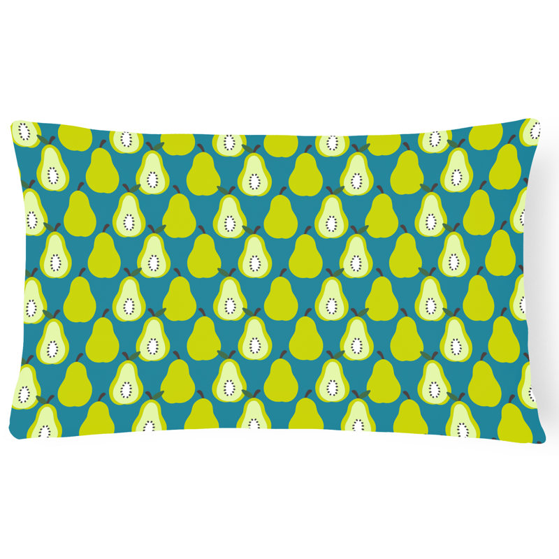 Pears Pears on Lumbar Pillow, Green