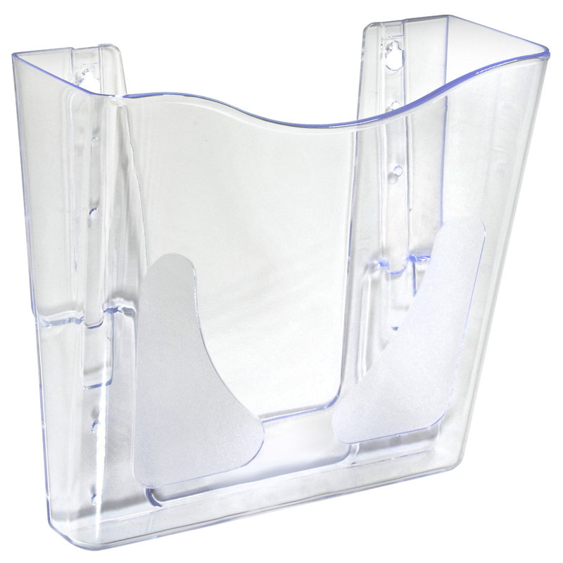 Porte-classeur mural transparent transparent pour bureau, maison et école, ensemble de 2