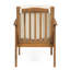 Fauteuils club pour l'extérieur - sièges profonds et garniture intérieure centrale en bois avec 2 coussins résistants aux intempéries