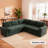 Sectional Sleeper Sofa With Pull Out Couch, Modern 5 Seat L Shaped Modular Couch, Sectionals Modular Sofa With Storage, Comfy Sectional Couches For Living Room & Apartment-1109446398