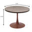 Table de salle à manger ronde de 36 po avec plateau en panneau de fibres à densité moyenne et base en bois pour piédestal-952580952-952580959
