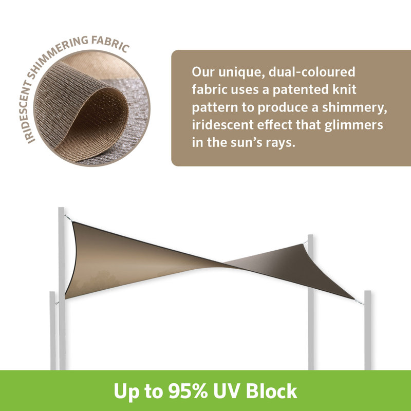 Cobblestone Dual 12' Square UV Block Shade Sail