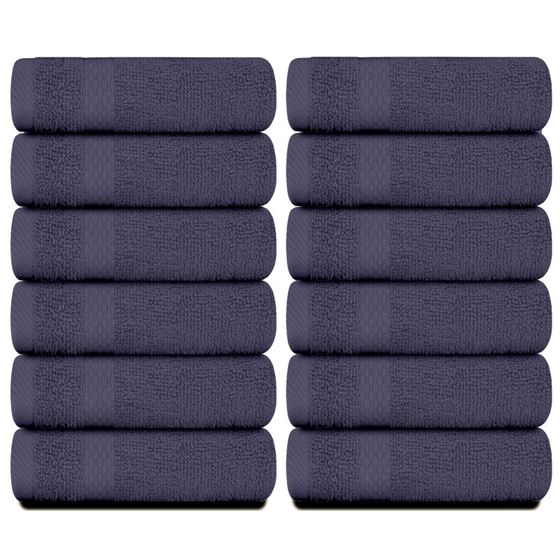 Essuie-mains 100% coton Aldene, Bleu marine