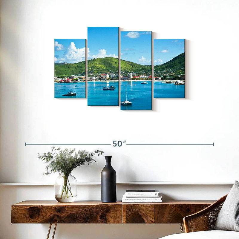 Gillard Scenic, paysage marin de Saint-Martin, H 22 po x l 36 po