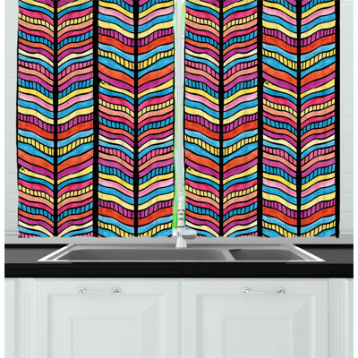 Chevron Pointed Kitchen Curtain