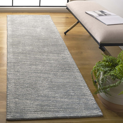 Kenrick Ebony Hand Tufted Wool Cotton Rug in Gray