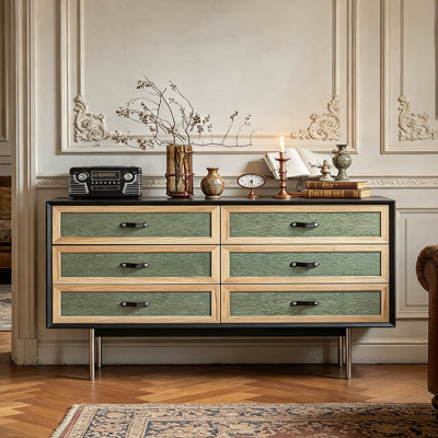 Mid-Century Modern Solid Wood Entryway Cabinet