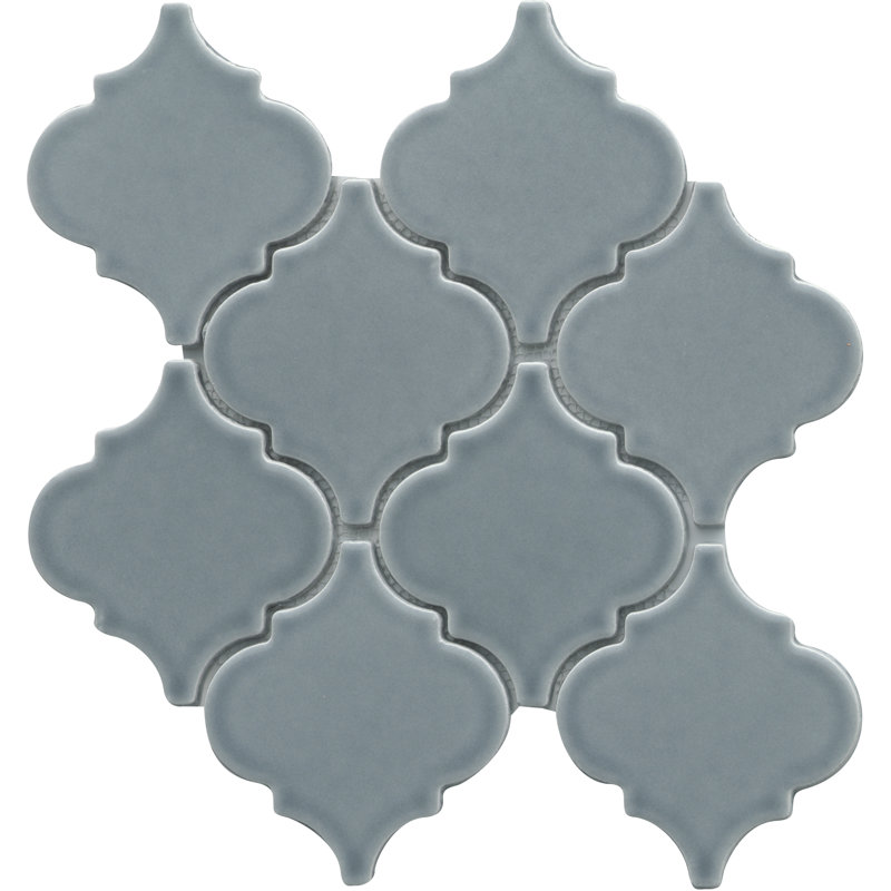 Morocco Silver 10 in. x 11 in. Glossy Porcelain Wall Tile (6.05 sq. ft./Case), Dove